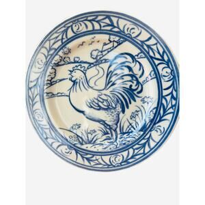 Williams-Sonoma Salad Plate Brittany Rooster Chicken 8" Made in Japan